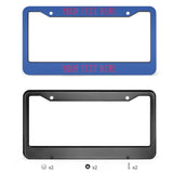 Custom Sky Blue Pink License Plate Frame