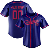 Custom Sky Blue & Pink Colors Design Sports Baseball Jersey