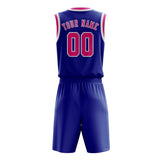 Custom Sky Blue Pink Basketball Set