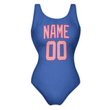 Custom Sky Blue Light Pink Swimsuit
