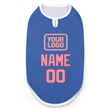 Custom Sky Blue Light Pink Pet Vest