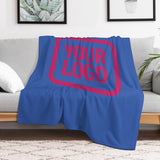 Custom Sky Blue Pink Blanket