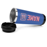 Custom Sky Blue Light Pink Stainless Steel Water Cup