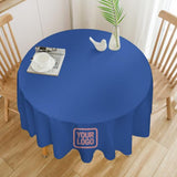 Custom Sky Blue Light Pink Round Table Cloth