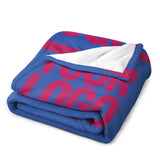 Custom Sky Blue Pink Blanket