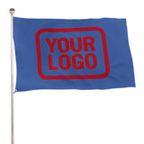 Custom Sky Blue Red Flag