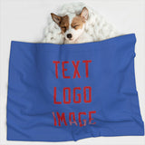 Custom Sky Blue Red Pet Blanket