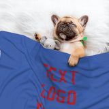 Custom Sky Blue Red Pet Blanket