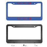 Custom Sky Blue Red License Plate Frame