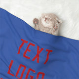 Custom Sky Blue Red Pet Blanket