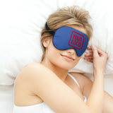 Custom Sky Blue Red Sleep Mask