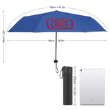 Custom Sky Blue Red Automatic Umbrella