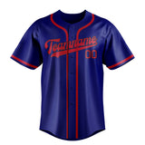 Custom Sky Blue & Red Colors Design Sports Baseball Jersey