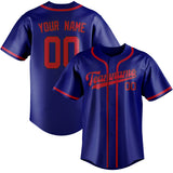 Custom Sky Blue & Red Colors Design Sports Baseball Jersey