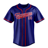 Custom Sky Blue & Red Colors Design Sports Baseball Jersey