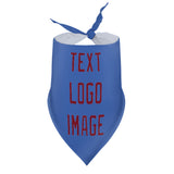 Custom Sky Blue Crimson Red Pet Scarf