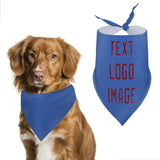 Custom Sky Blue Crimson Red Pet Scarf