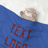 Custom Sky Blue Crimson Red Pet Blanket