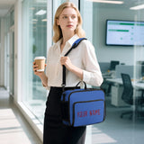 Custom Sky Blue Crimson Red Lunch Bag