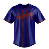Custom Sky Blue & Crimson Red Colors Design Sports Baseball Jersey