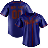 Custom Sky Blue & Crimson Red Colors Design Sports Baseball Jersey