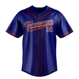 Custom Sky Blue & Crimson Red Colors Design Sports Baseball Jersey