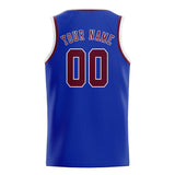 Custom Sky Blue & Crimson Red Colors Design Sports Basketball Jersey