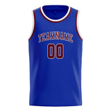 Custom Sky Blue & Crimson Red Colors Design Sports Basketball Jersey