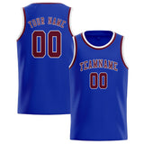 Custom Sky Blue & Crimson Red Colors Design Sports Basketball Jersey