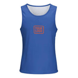 Custom Sky Blue Copper Rose Men's Tank Top