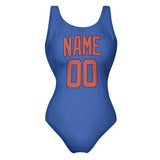 Custom Sky Blue Copper Rose Swimsuit