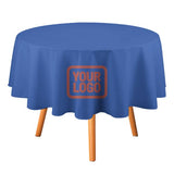 Custom Sky Blue Copper Rose Round Table Cloth
