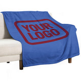 Custom Sky Blue Crimson Red Blanket
