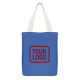 Custom Sky Blue Copper Rose Canvas Tote Bag