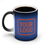 Custom Sky Blue Copper Rose Magic Mug