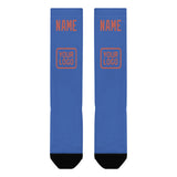 Custom Sky Blue Copper Rose Knee-High Sock
