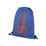 Custom Sky Blue Copper Rose Drawstring Bag