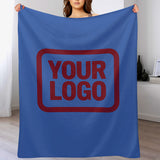 Custom Sky Blue Crimson Red Blanket