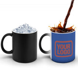 Custom Sky Blue Copper Rose Magic Mug
