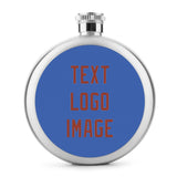 Custom Sky Blue Coral Red Hip Flask