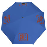 Custom Sky Blue Coral Red Automatic Umbrella