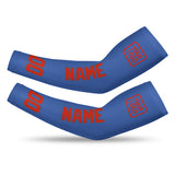 Custom Sky Blue Orange Red Arm Sleeve