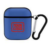 Custom Sky Blue Orange Red AirPods Case