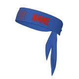 Custom Sky Blue Orange Red Headband