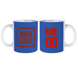 Custom Sky Blue Orange Red Mug