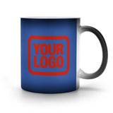 Custom Sky Blue Orange Red Magic Mug