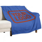 Custom Sky Blue Coral Red Blanket