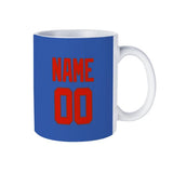 Custom Sky Blue Orange Red Mug