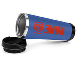 Custom Sky Blue Orange Red Stainless Steel Water Cup