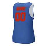 Custom Sky Blue Orange Red Men's Tank Top